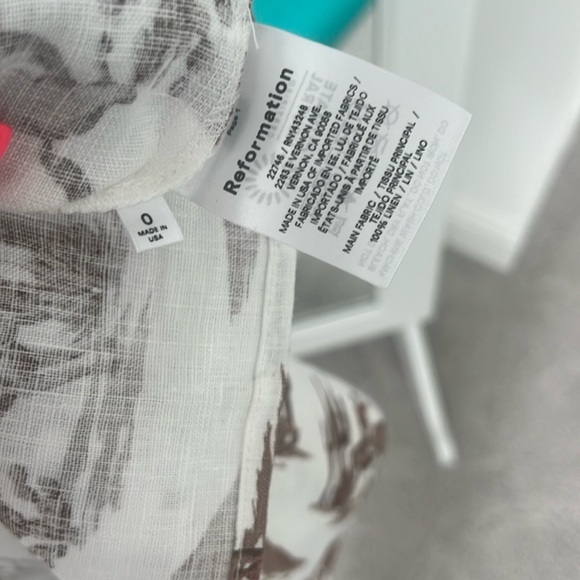 Reformation Anina Linen Dress in Sonora print size 0 - Picture 4 of 8